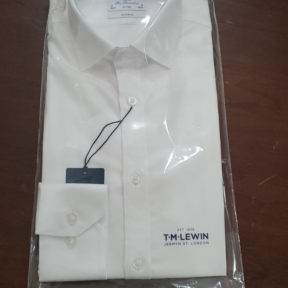 White wrinkle free shirt